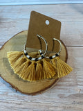 Bohemian Gold Tassel Earrings