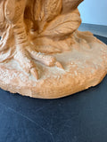 Large Italian Carved Terra Cotta Clay Hen