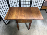 Antique Drop Leaf Accent Table with Drawer