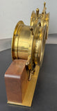 Seth Thomas Helmsman Ship’s Wheel Brass Clock & Barometer on Personalized Stand