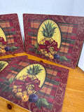 Holiday Pineapple Pimpernel Cork Back Placemats - Set Of 4 (H)