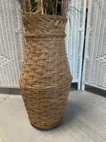 Large Dried Arrangement in Vintage Woven Basket