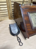 Wood And Brass Coal Scuttle With Metal Liner And Scoop