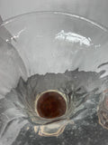 Pair of Large Bubble Glass Hurricane Candle Holders with Resin Bases