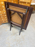 Vintage Folding Table with Painted Floral Still Life
