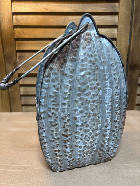 Metal Textured Pumpkin Basket