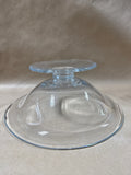 (B) Clear Glass Pedestal Bowl