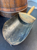 Primitive Vintage Wooden Firkin Sugar Bucket with Scoop