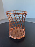 Copper Tone Metal Footed Crock
