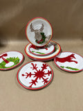 9 Piece Holiday Melamine Plates