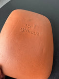 Merry Christmas Glazed Redware Dish
