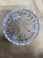 Cut Glass Floral Candy Dish