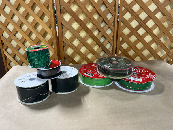 E- Green Tone Ribbon Lot, 7 rolls