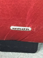 Natuzzi Leather Love Seat, deep red tone