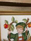 Pair Of Hummel Needlepoint Art
