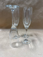 Set Of 4 Clear Glass Libbey Champagne Flutes In Box // 3 Sets Available // PRICED INDIVIDUALLY