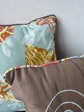 Pair of Complimentary Seashell Throw Pillows