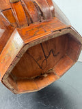 Antique Hand Painted Chinese Wooden Wedding Basket