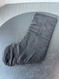 Bead Embroidered Black Velvet Stocking