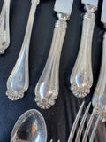24-Piece Mermod Jaccard & King Co. Sterling Silver Monogrammed Flatware