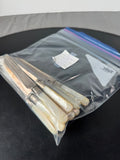 15-Piece Harrison Bros. & Howson Dinner Knives with Sterling Silver Collar and Mother of Pearl Handles