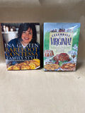 Ina Garten Barefoot Contessa Family Style / Celebrate Virginia Cookbooks - Pair