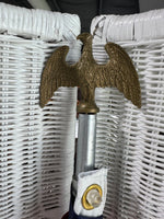 Annin in American Flag on Pole with Eagle