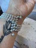 Faux Pearl Wire Wrap Bracelet