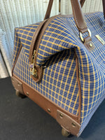 (A) London Fog Kensington Plaid Collection Wheeled Club Bag