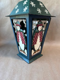 Metal Holiday Penguin Tea Light Candle Lantern