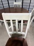 Ashley Furniture Two Tone Round Dining Table with (4) Chairs