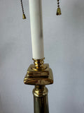 Virginia Metalcrafters Brass 2-Way Candlestick Lamp (WORKS)