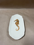 Mermaid And Seahorse Oval Trinket Dishes From Cracker Barrel — Pair