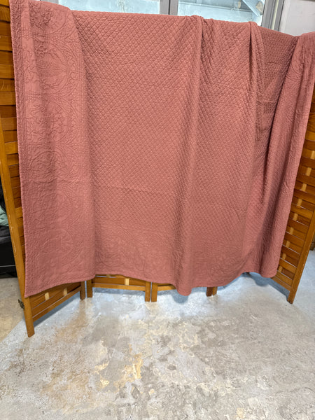 Pink King Size Williamsburg Blanket