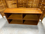 Teak Veneer Low Bookcase