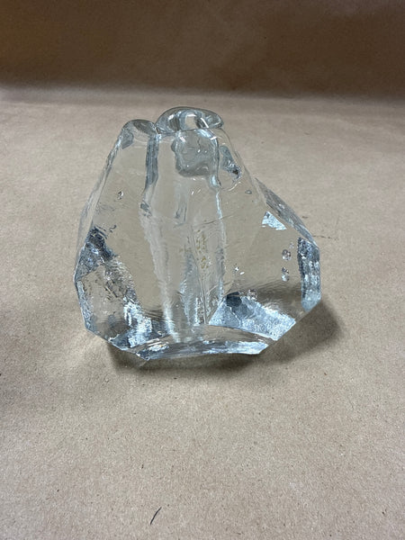 Kosta Boda Style Block Clear Glass Vase