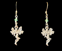 Fairy Earrings with Blue Bead Accent