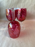 Cranberry Grape Wine Glasses - Set Of 7