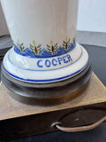 Frederick Cooper Vintage Ceramic Pharmacy Jar Style Table Lamp (WORKS)