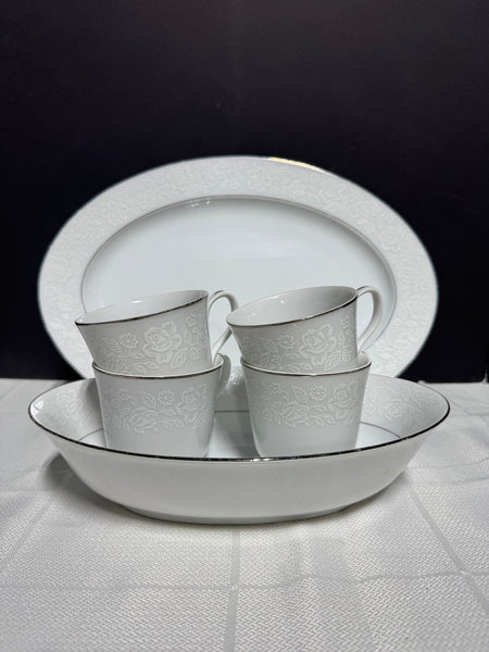 6-Piece Crown Lancaster Japan Victorian Rose China Set