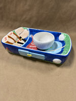 Ceramic Golfing Chip And Dip Tray And Bowl