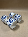 Crackled Bunny Ceramic Napkin Rings - Set Of 4