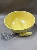 Yellow Rae Dunn Mixing Bowl With Matching Whisk // Appears Unused