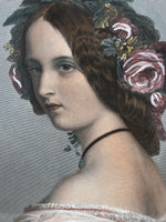 Lady Constance Leveson-Gower Print Engraved by Press & Hand Colored