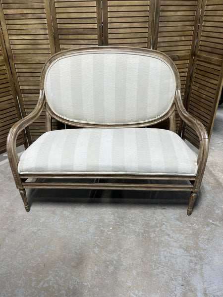 Beige Stripe Settee