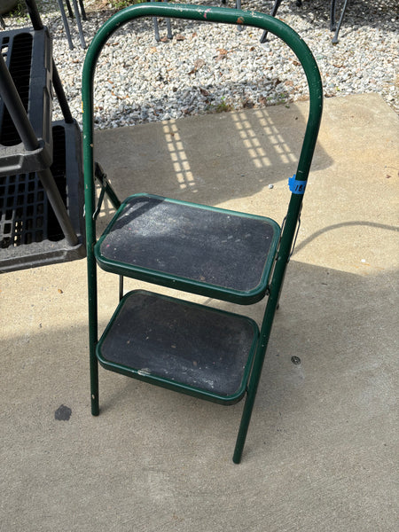 Green Folding Step Ladder