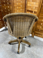 Adjustable Rattan Office Chair with Cushion