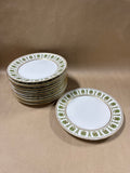 12 Green And Gold GDA Limoges France Salad Plates