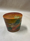 Floral Handpainted Lacquer Storage With Lid