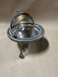 Vintage Silver Plate Roll Top Dome Dish Caviar Butter Server Made in England